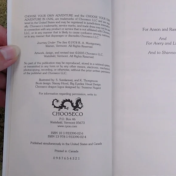 Journey Under Sea Choose Your Own Adventure Children's Chapter Book Junior - Picture 4 of 6